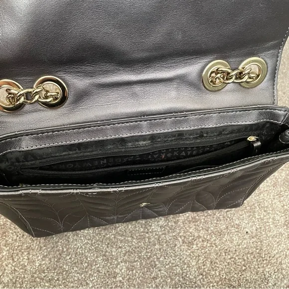 Kate Spade Gray Leather Quilted Shoulder Bag - Picture 8 of 12